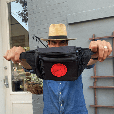 Red and black fanny pack shop